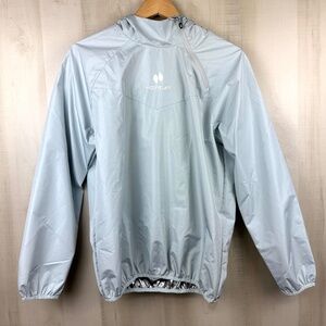 NWT Hotsuit Women’s Sauna Sweat Jacket Hooded Asymmetrical Zip Gray Large